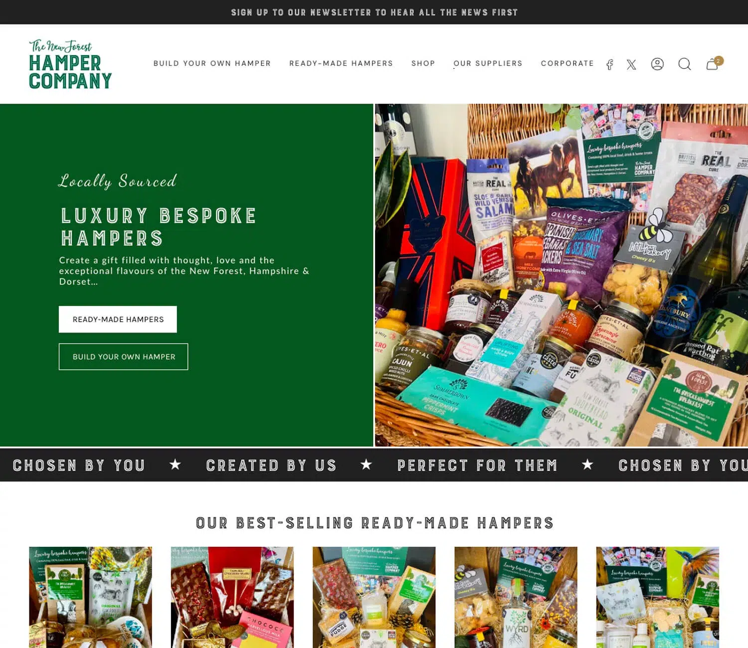 newforesthamper Hobo & Co Website Home Page